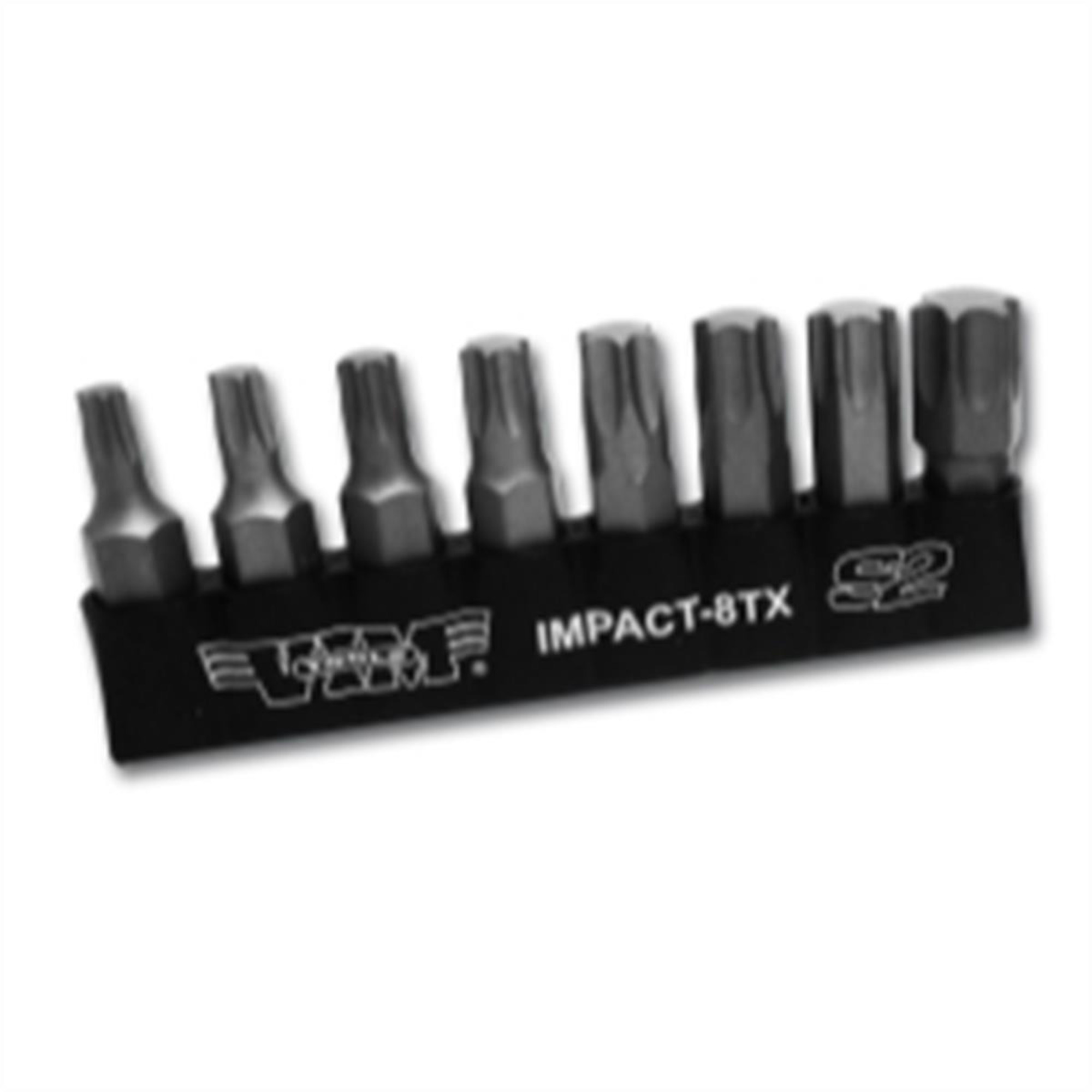 VIM Tools 8-Piece Impact Torx Bit Set — S2 Steel, 5/16in. Hex Bodies, T25-T55, Model# VIMIMPACT-8TX